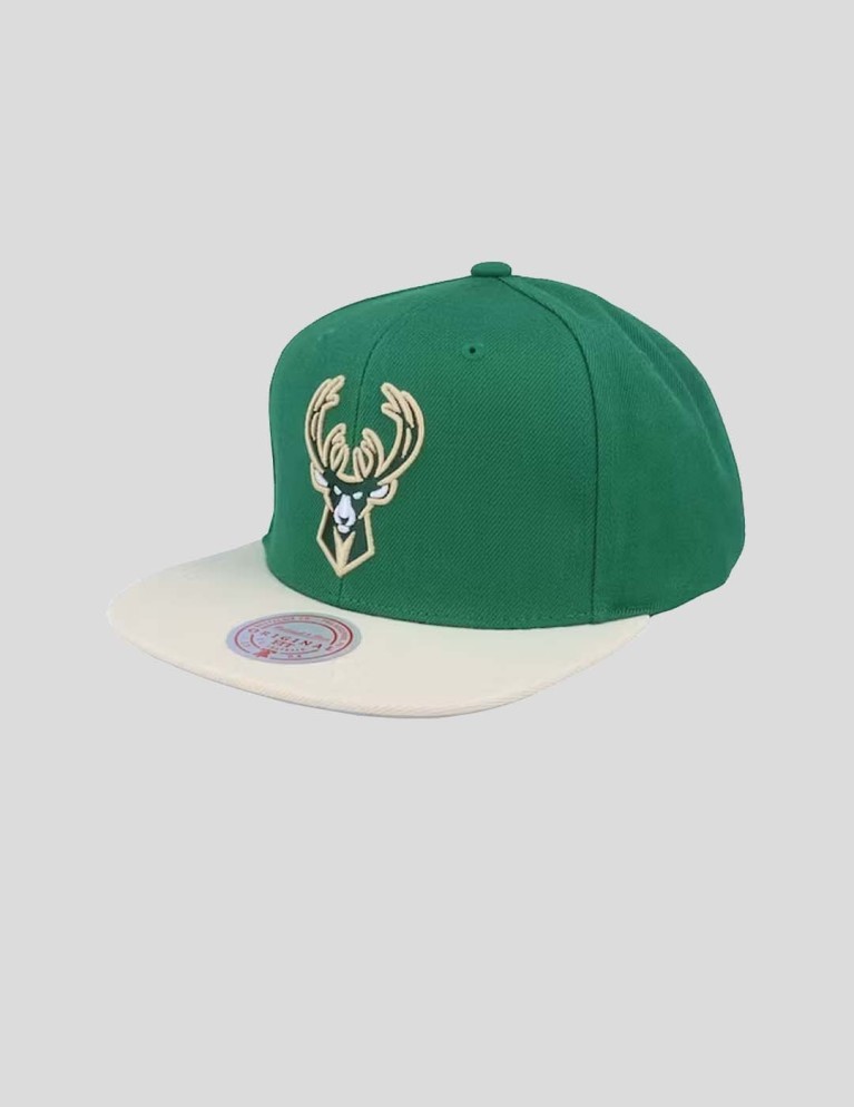 Gorra MITCHELL & NESS milwaukee bucks 2 tone 2.0 snapback green/tan